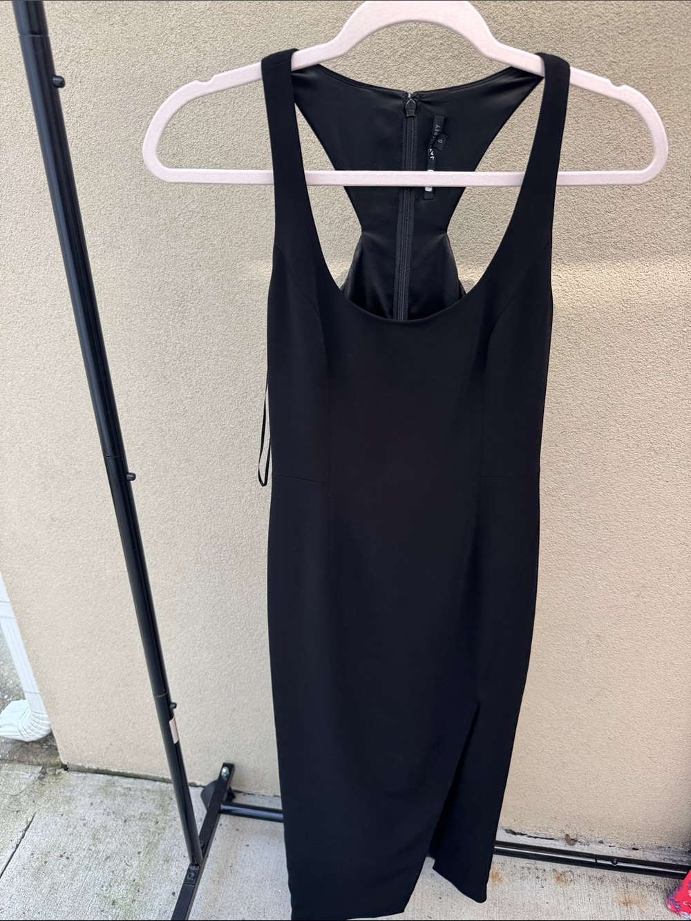 JAYGODFREY Black Scoop-Neck Midi Dress Size 0